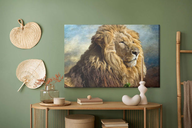 Majestic Lion Natural Canvas image 2