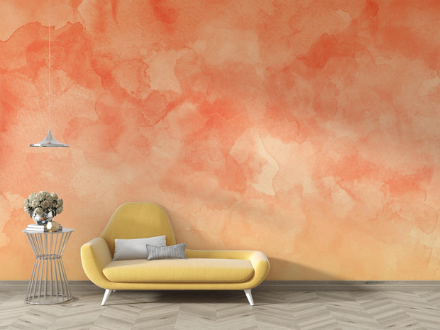 Washed Orange Wallpaper Mural image 2