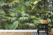 Tropical palm leaves wall mural image 3