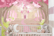 Castle  in the pink forest image 3