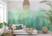 Evergreen Forest Wallpaper Mural image 0