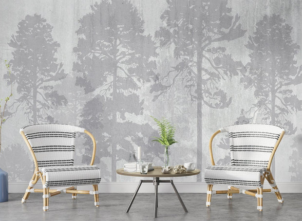 Grunge Forest Wallpaper Mural image 2