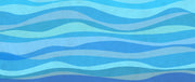 Modern blue wave wall mural with abstract wave patterns in shades of blue.