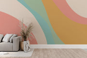 Pastel Waves  Wall Mural image 2