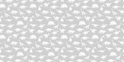 Minimalistic grey dinosaur wall mural with white dinosaur silhouettes, perfect for a modern kid's bedroom or nursery.