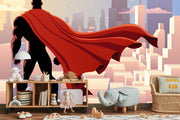 Superhero wall mural for kid's room image 0