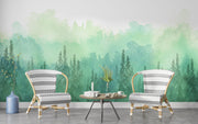 Evergreen Forest Wallpaper Mural image 2