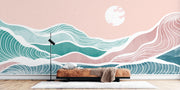 Abstract Ocean Wall Mural - Mural Wonder