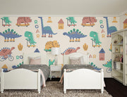 Adorable Dinosaur Wall Mural - Mural Wonder