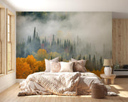 Autumn Mist Wall Mural - Mural Wonder