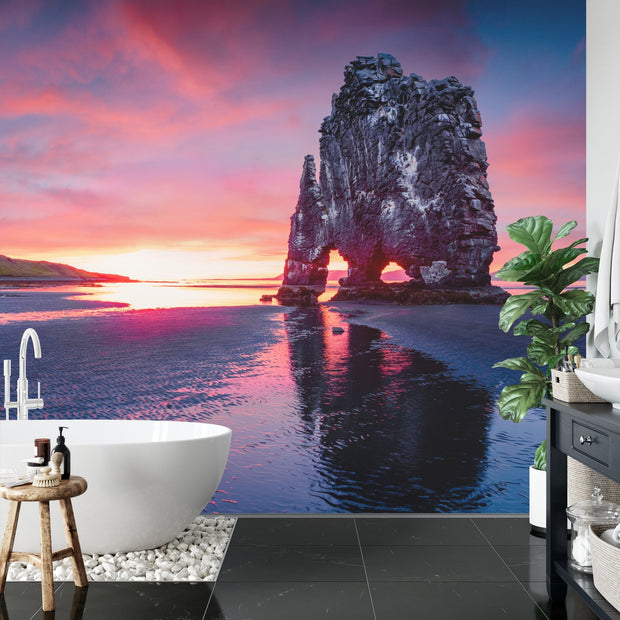 Beach sunset wall mural - Mural Wonder