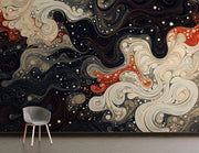 Black And White Fluid Wallpaper Mural - Mural Wonder