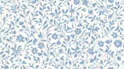 Blue Floral Pattern Mural Wallpaper - Mural Wonder