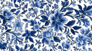 Blue flowers wall mural - Mural Wonder