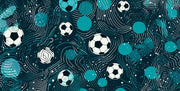 Blue Football Wallpaper Mural - Mural Wonder