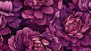 Bold Burgundy Peony Wall Mural – Luxurious Oversized Floral Wallpaper with Deep Plum, Purple, and Dark Background for Elegant Interiors.