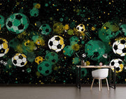 Green Football Wallpaper Mural image 2