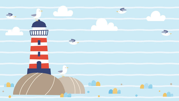 Red Lighthouse Wallpaper Mural